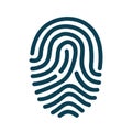 Fingerprint scanning icon - vector Royalty Free Stock Photo